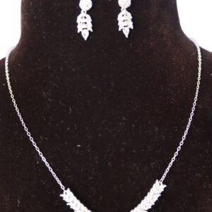 Silver Pearl Necklace Set with Matching Earrings | Damini Silver Dubai