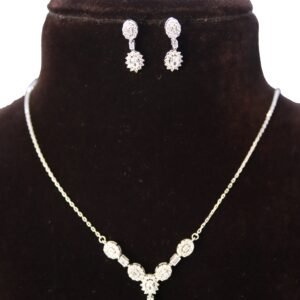Silver Necklace Set with Matching Earrings | Damini Silver Dubai