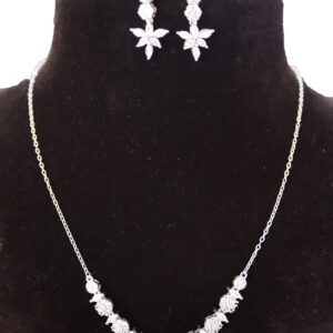 Sterling Silver Necklace Set with Matching Earrings | Damini Silver Dubai